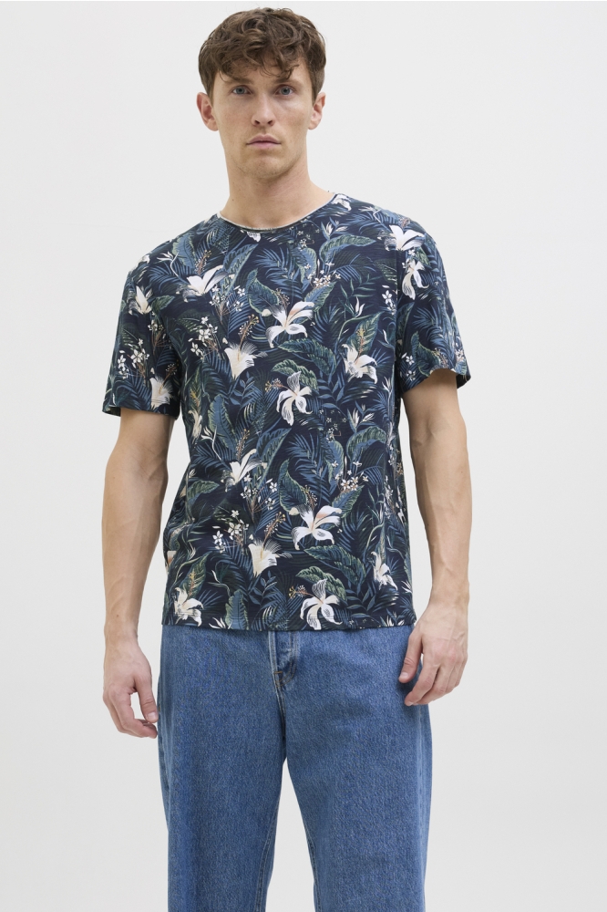 JJEBRYAN AOP TEE S/S O-NECK NOOS 12268126 Sky Captain